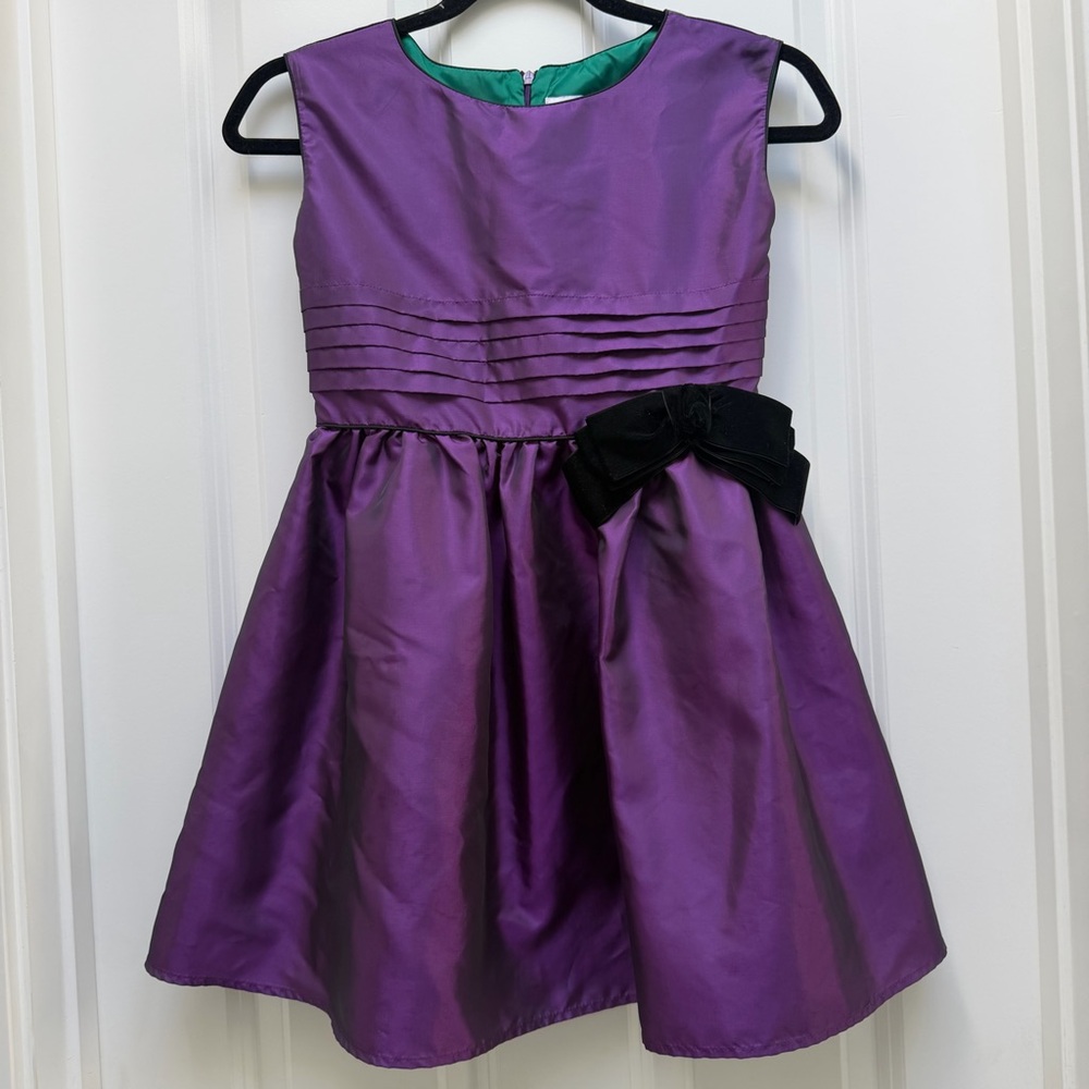 AMERICAN GIRL PURPLE PARTY TAFFETA SLEEVELESS HOLIDAY DRESS FOR GIRLS 8 RETIRED
